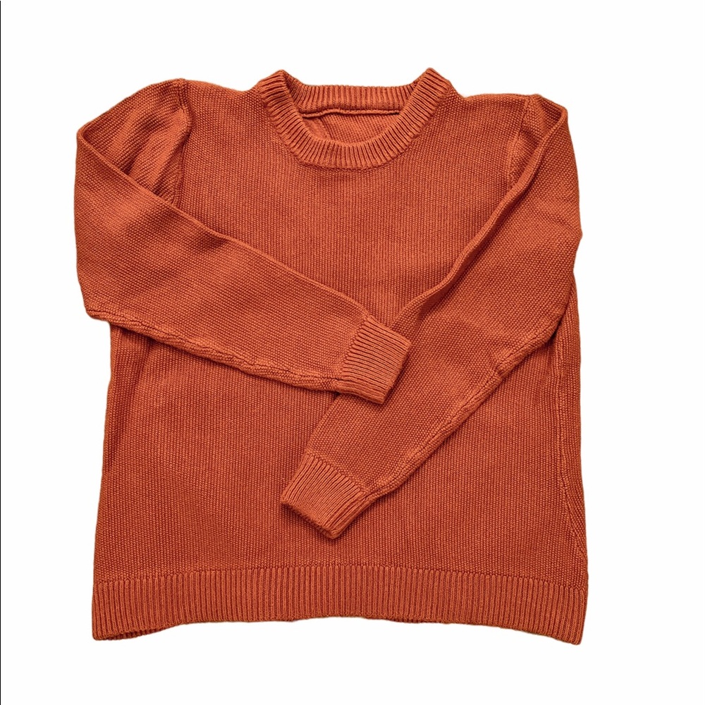 Rust Open-Back Sweater